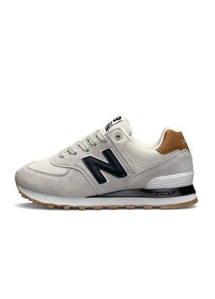 New balance 574 light grey/blue2 фото