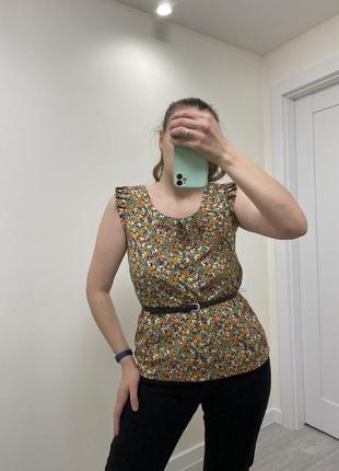 Блуза с цветочным принтом4 фото