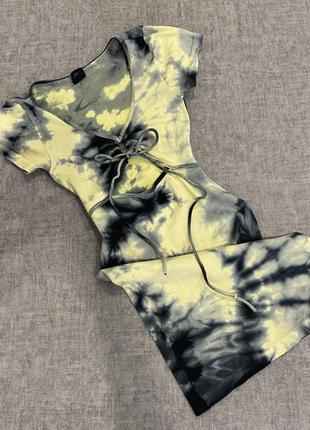 Сукня міні urban outfitters (tie-dye, тай-дай)5 фото