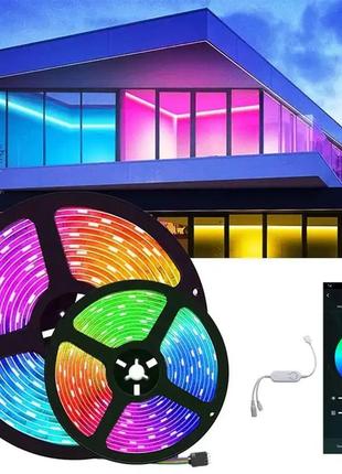 Smart led стрічка rgb світлодіодна smart led strip lights aurora x rgb-підсвічування bluetooth з керуванням