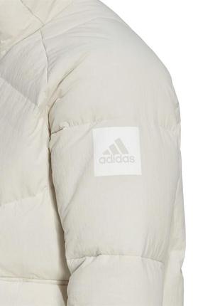 Длинный пуховик adidas big baffle down insulated coat aluminium4 фото