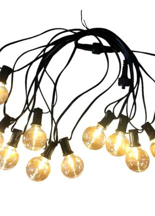 Уличная гирлянда светодиодная ultralight dl belt light 10 filament 8м черный