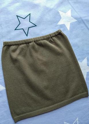 Стильная короткая юбка цвета хаки от vero moda2 фото
