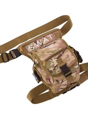 Сумка тактическая на бедро zk-13 камуфляж multicam (59493023), silver knight