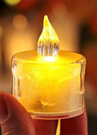Свеча декоративная светодиодная led 5 см (пластик)