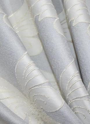 Комплект готових штор, із тканини льон блекаут рогожка, колекція "корона марія". колір...