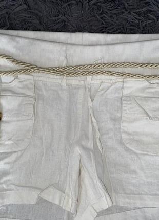 Стильные котоновые/льняные короткие шорты размер указан 44 бренд milla3 фото