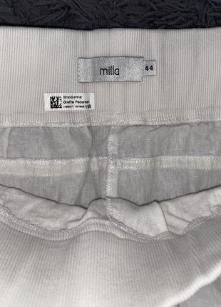 Стильные котоновые/льняные короткие шорты размер указан 44 бренд milla5 фото
