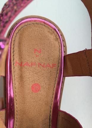 Яскраві босоніжки naf-naf з блискітками 36 р. франція4 фото
