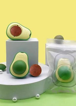 Энергетический игрушка-шарик для кошек авокадо фрукт2 фото