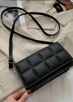 Новая женская классическая черная сумка кросс-бодв2 фото