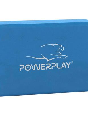 Блок для йоги powerplay 4006 yoga brick синій