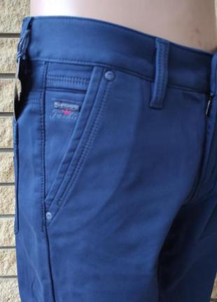 Зимние мужские джинсы, брюки на флисе стрейчевые fangsida, турция6 фото