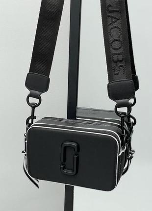 Женская сумка 👜 marc jacobs the snapshot black on white line