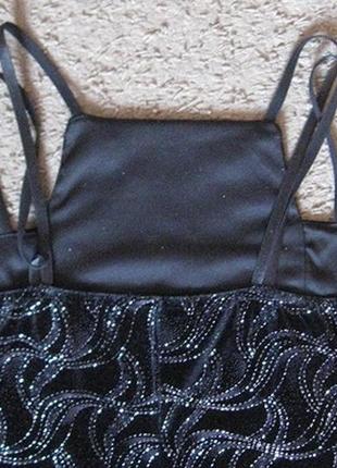 Вечернее платье черный стрейч-велюр в блестках10 фото