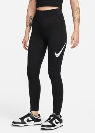 Лосины жен. nike sportswear swoosh high-rise tight (арт. dm6207-010)2 фото