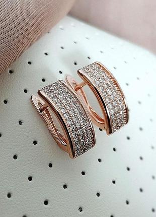 Красивые серьги xuping медицинское золото 🌺