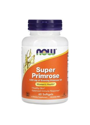 Now foods super primrose , примула , 1300 мг, 60 капсул олія примули волосся шкіри імунітет омега 6