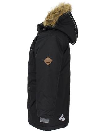 Куртка - парка зимняя для мальчиков мембранная с мехом huppa vesper черный 17480030-700093 фото
