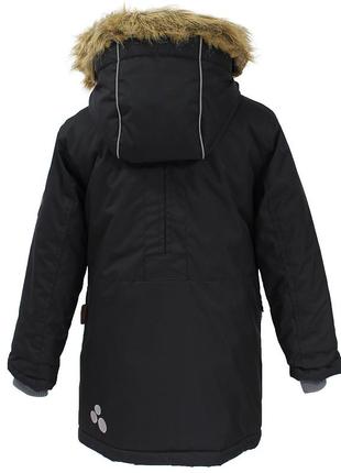 Куртка - парка зимняя для мальчиков мембранная с мехом huppa vesper черный 17480030-700092 фото