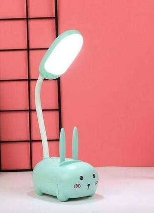 Настольная лампа 2191a, светодиодный светильник (аккумулятор 250mah/microusb/3w) blue