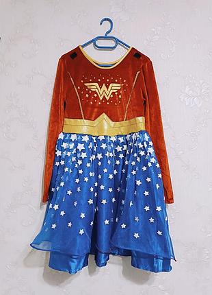 Карнавальное платье wonder woman чудо женщины на 11-12 лет рост 146-152 см фирма tu