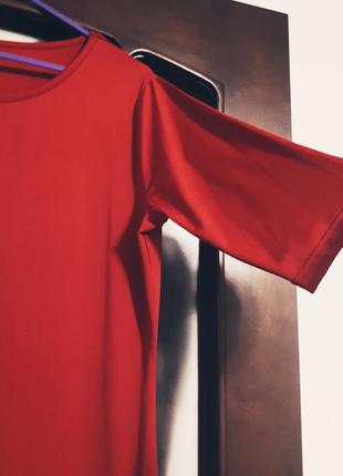 Шикарное праздничное или будничное красное миди платье по фигуре4 фото