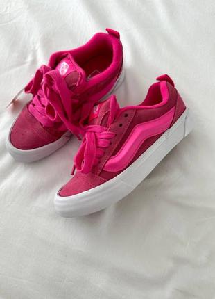 Кеди vans knu old skool acid pink premium