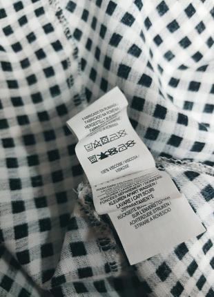 Елегантна блуза з віскози в чорно-білу карту 48-50 розміру8 фото