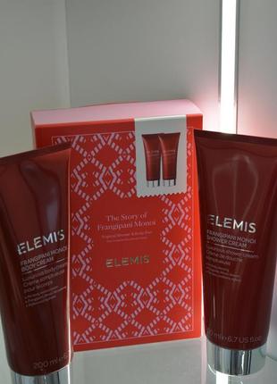 Elemis the story of frangipani monoi gift set - вишуканий тропічний дует для душу та тіла франжипані