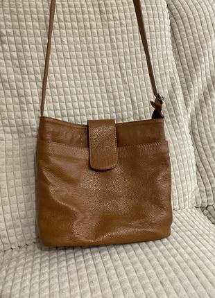Сумка кожаная женская коричневая
