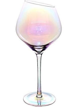 Набор 6 фужеров facets "rainbow ii" для вина 550 мл, цветное стекло