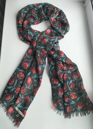 Красивый фирменный шерстяной шарф шаль палантин английского бренда seasalt! оригинал!8 фото