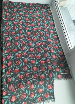 Красивый фирменный шерстяной шарф шаль палантин английского бренда seasalt! оригинал!9 фото