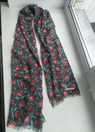 Красивый фирменный шерстяной шарф шаль палантин английского бренда seasalt! оригинал!10 фото