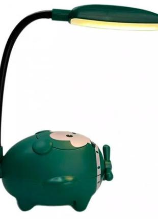 Настольная лампа 6607b, светодиодный светильник (аккумулятор 400mah/microusb/3w) green2 фото