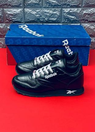 Мужские кроссовки reebok classic, черные классические кроссовки 35-45