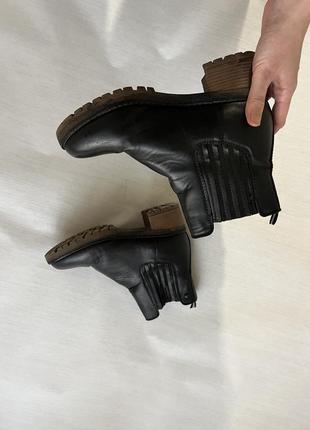 Ботильоны черные высокие челси классические качественные ботинки осенние весенние на низком каблуке базовые стильные трендовые2 фото