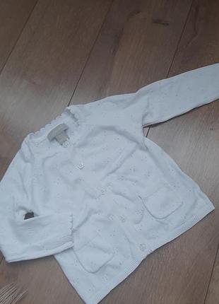 Белая кофточка / свитер для девочки