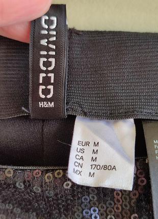 Оригінальні брюки лосини легінси з паєтками від бренду h&m новорічні різдвяні святкові актуальні модні8 фото