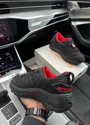 Зимние мужские кроссовки merrell ice cap moc 2 gore tex black red (термо) 41-43-44-45-469 фото