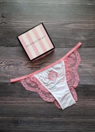 Нежные люксовые трусики в подарочной коробочке victoria's secret оригинал