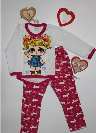 Новогодняя пижама лол. рождественский распродаж пижамка теплая лоз