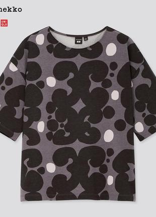 Футболка uniqlo+marimekko в квіти
