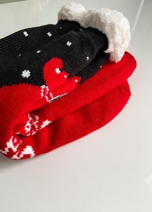 Теплые домашние носки на меху унисекс6 фото