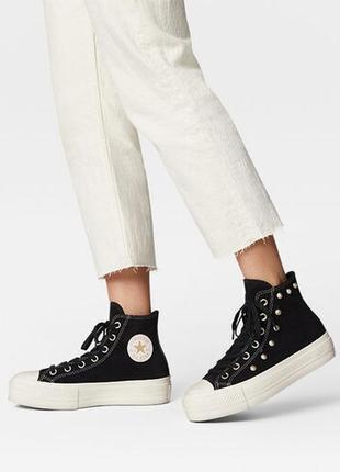 Кеди converse ctas lift hi black a04271c