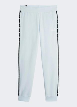 Спортивные штаны на флисе puma ess tape 675999 Голубые regular fit1 фото