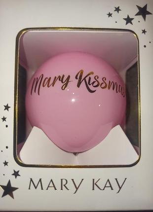 Куля рожева прикраса на ялинку в подарунковому пакованні. mary kissmass. mary kay