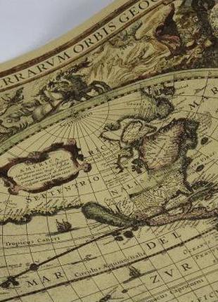 Большая, винтажная карта мира под старину. карта на стену2 фото