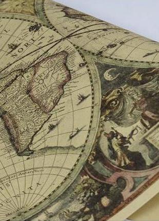 Велика, vintage карта світу під старовину. карта на стіну4 фото